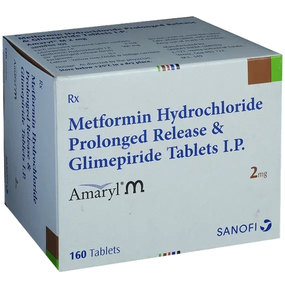 amaryl m 2mg tablet 20's